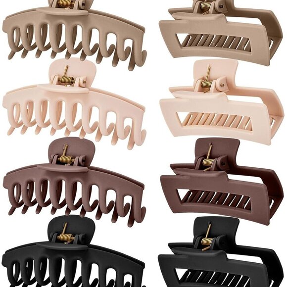 Hair Claw Clips Matte Non-Slip 8-Pack Strong Hold for Thick & Thin Hair main image 7